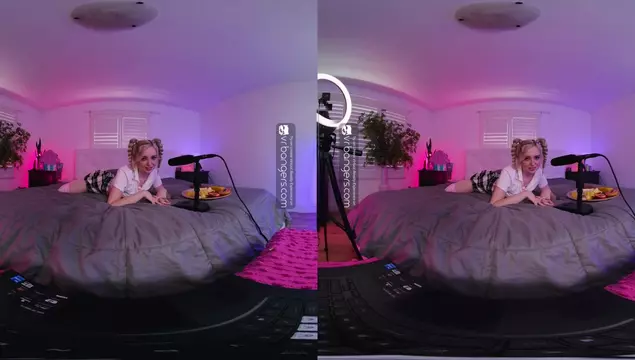 ツインテールの若い淫乱娘とのVRポルノ